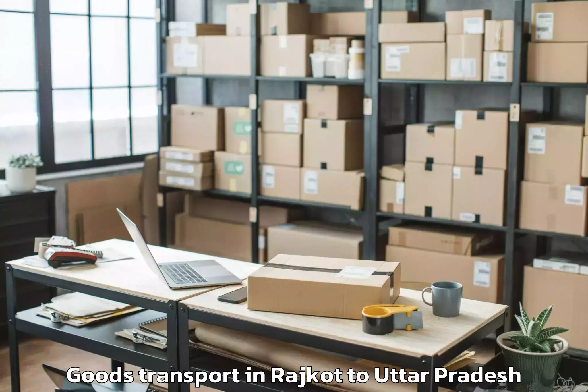 Reliable Rajkot to Gyanpur Goods Transport